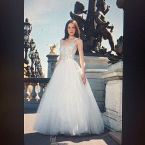 Alberto Makali Ivory Tulle Ball Gown, size 6